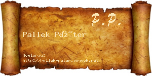 Pallek Péter névjegykártya